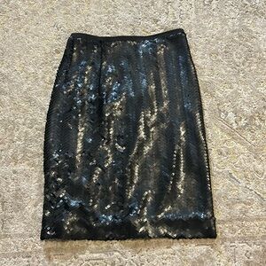 Black sequin skirt